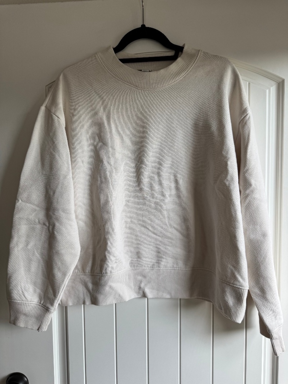 A New Day Women's Cream Crewneck Pullover Fleece Lined Sweatshirt Target